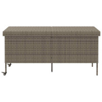 Produktbild för Dynbox på hjul grå 160x55x75 cm konstrottning