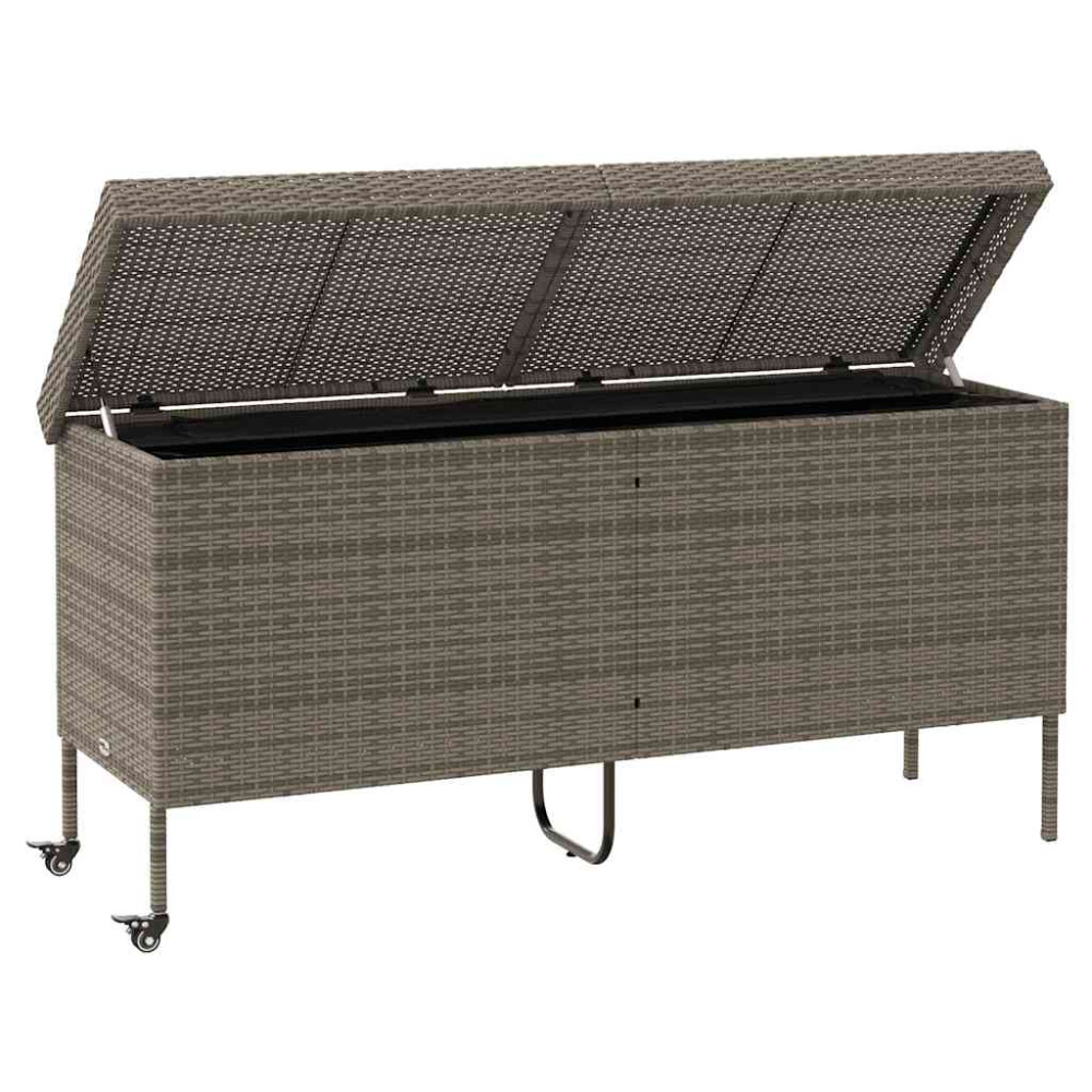 Produktbild för Dynbox på hjul grå 160x55x75 cm konstrottning