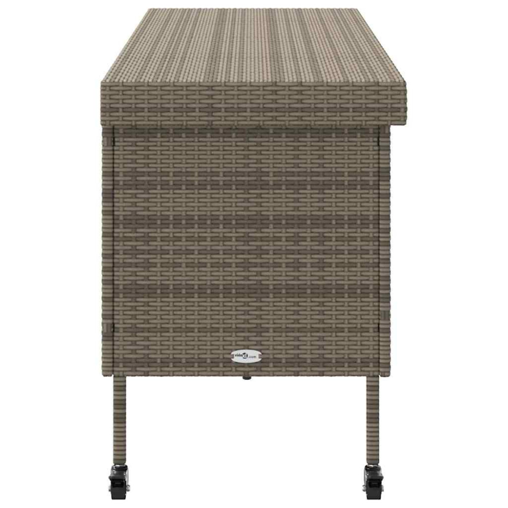 Produktbild för Dynbox på hjul grå 160x55x75 cm konstrottning
