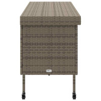 Produktbild för Dynbox på hjul grå 160x55x75 cm konstrottning