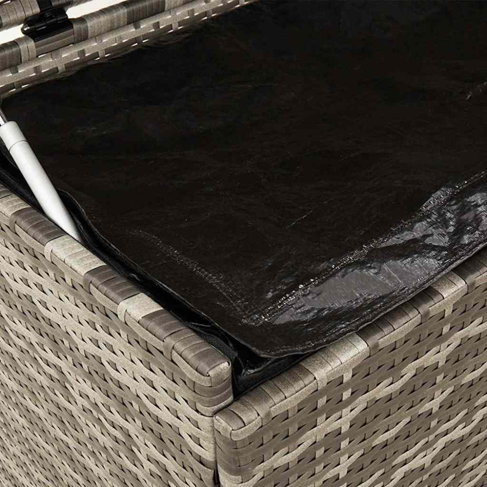 Produktbild för Dynbox på hjul grå 160x55x75 cm konstrottning