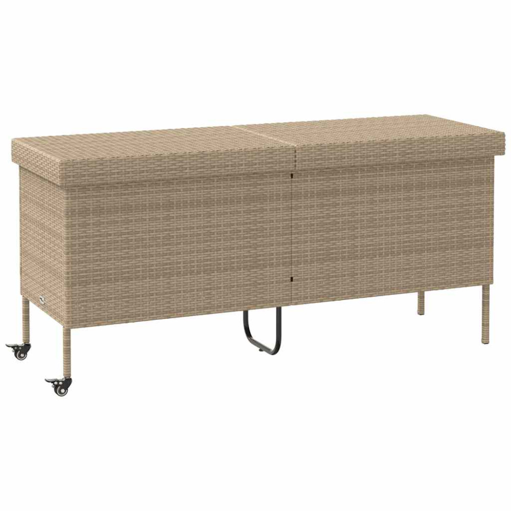 Produktbild för Dynbox med hjul Beige 160x55x75 cm konstrottning