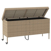 Produktbild för Dynbox med hjul Beige 160x55x75 cm konstrottning