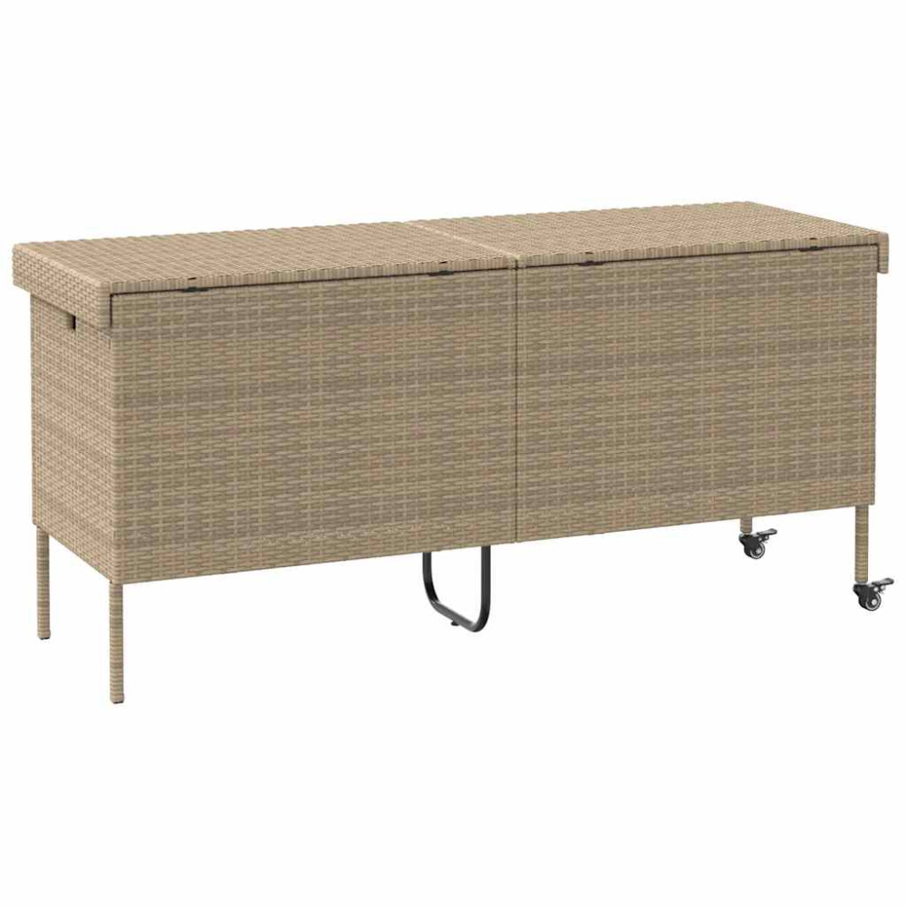 Produktbild för Dynbox med hjul Beige 160x55x75 cm konstrottning