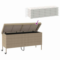 Produktbild för Dynbox med hjul Beige 160x55x75 cm konstrottning