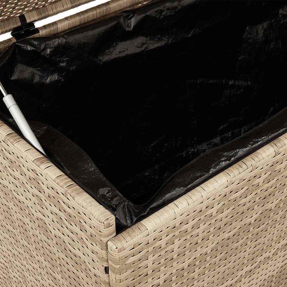 Produktbild för Dynbox med hjul Beige 160x55x75 cm konstrottning