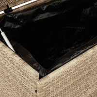 Produktbild för Dynbox med hjul Beige 160x55x75 cm konstrottning