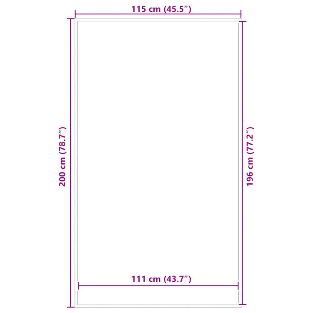 Produktbild för Dörrmatta antracit 115x200 cm