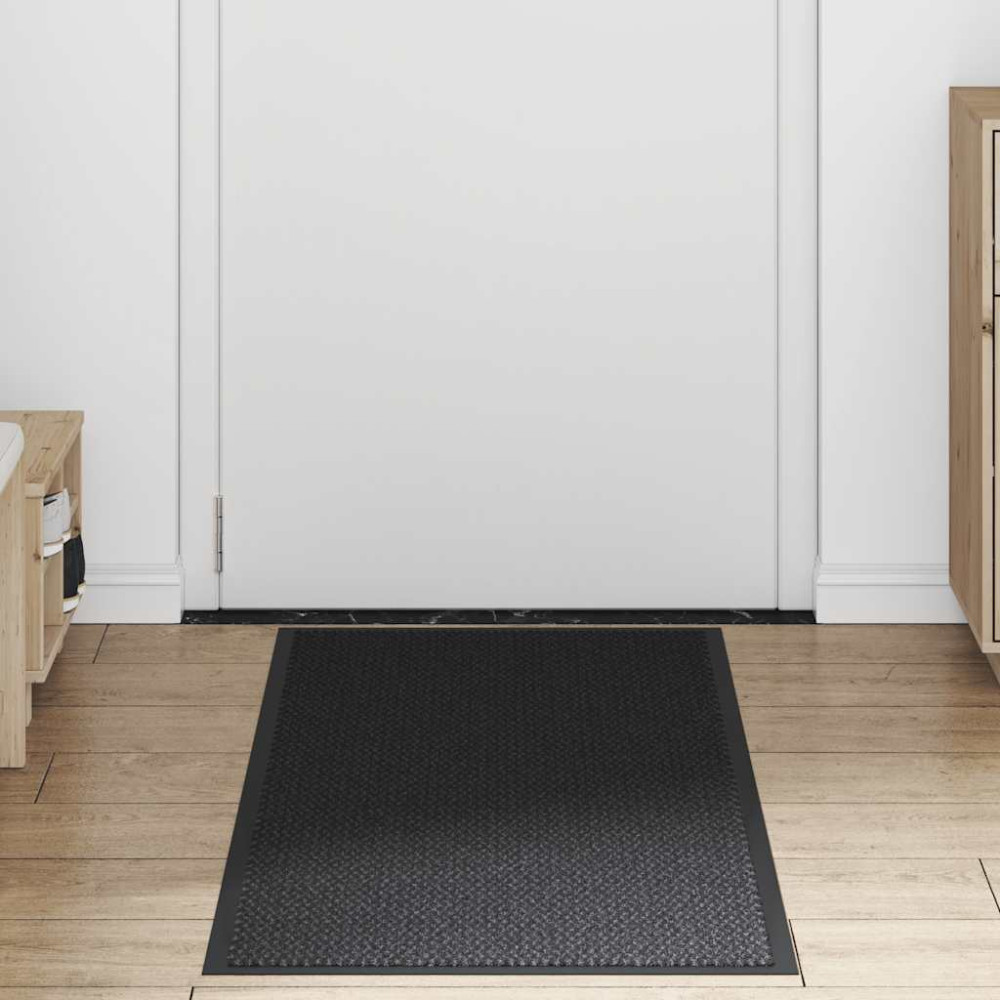 Produktbild för Dörrmatta svart 60x150 cm