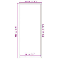 Produktbild för Dörrmatta svart 60x150 cm