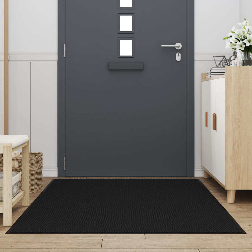 Produktbild för Dörrmatta svart 115x200 cm