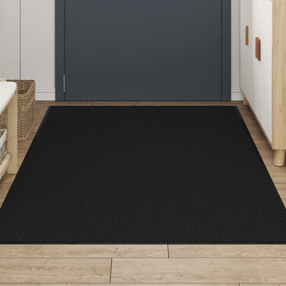 Produktbild för Dörrmatta svart 115x200 cm