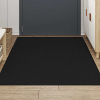 Produktbild för Dörrmatta svart 115x200 cm