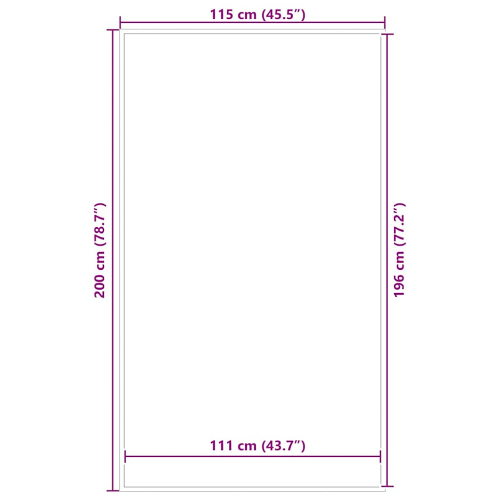 Produktbild för Dörrmatta svart 115x200 cm