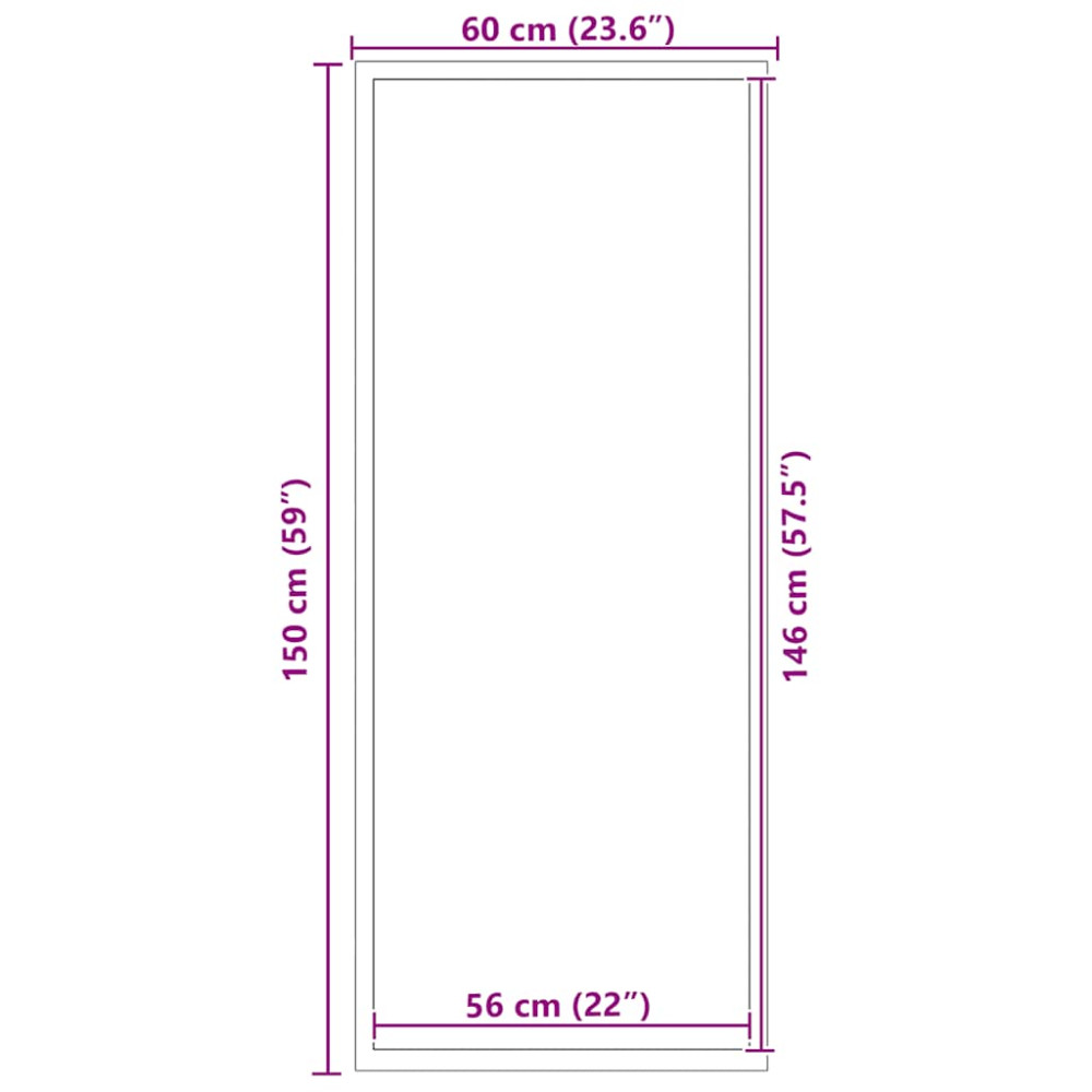 Produktbild för Dörrmatta blå 60x150 cm