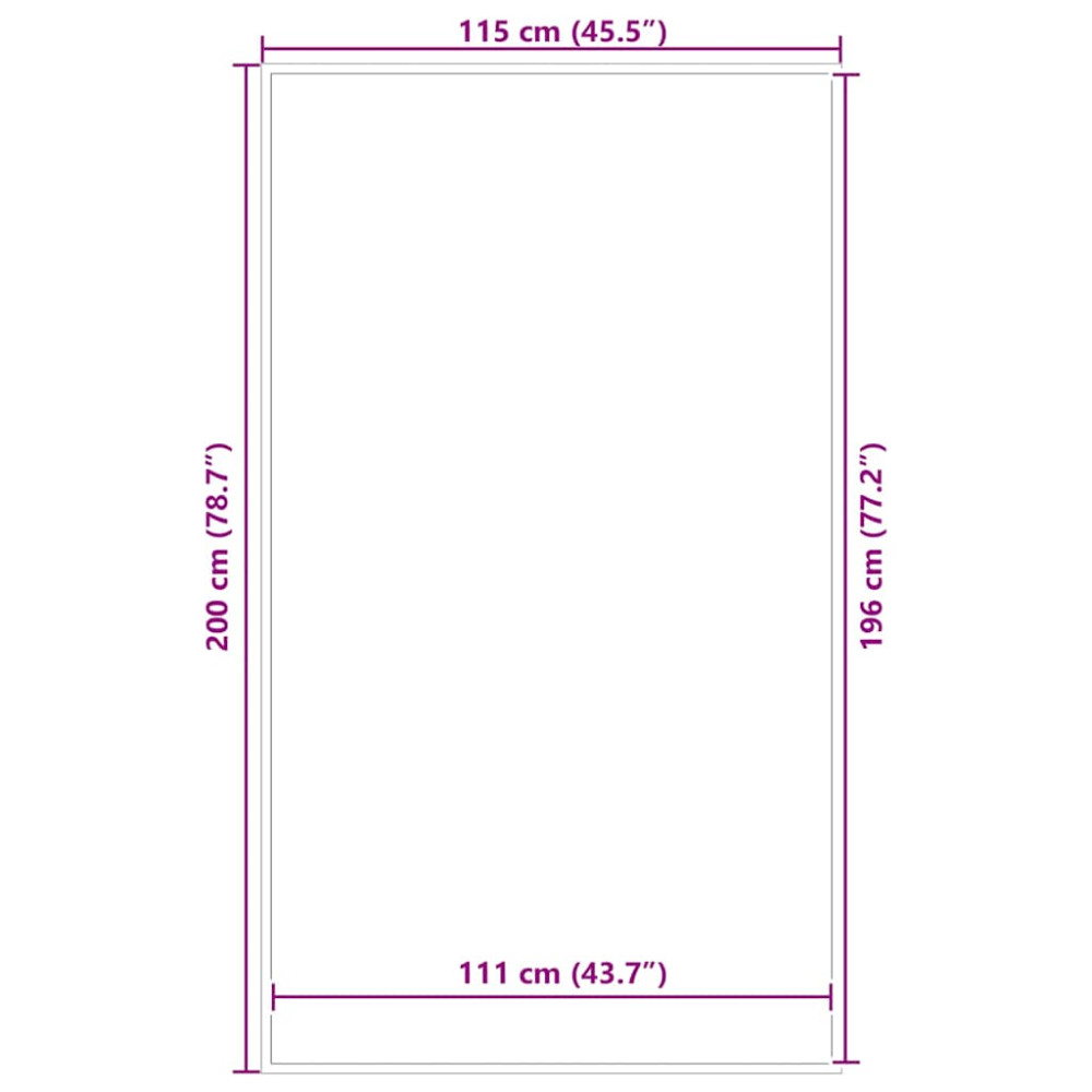 Produktbild för Dörrmatta blå 115x200 cm