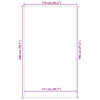 Produktbild för Dörrmatta blå 115x200 cm