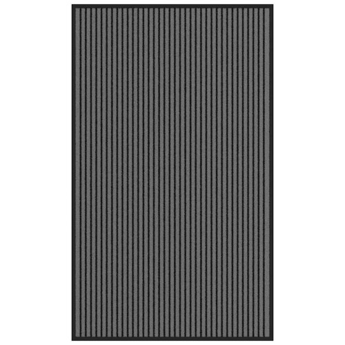 vidaXL Dörrmatta rand svart och grå 90x150 cm