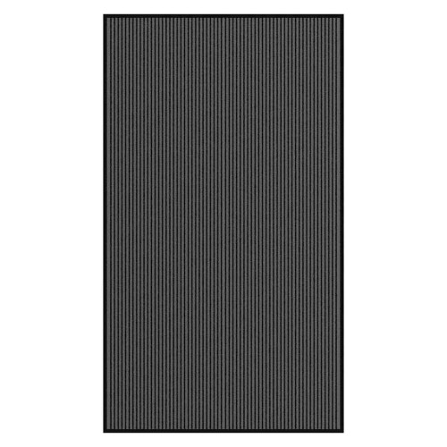 vidaXL Dörrmatta rand svart och grå 115x200 cm