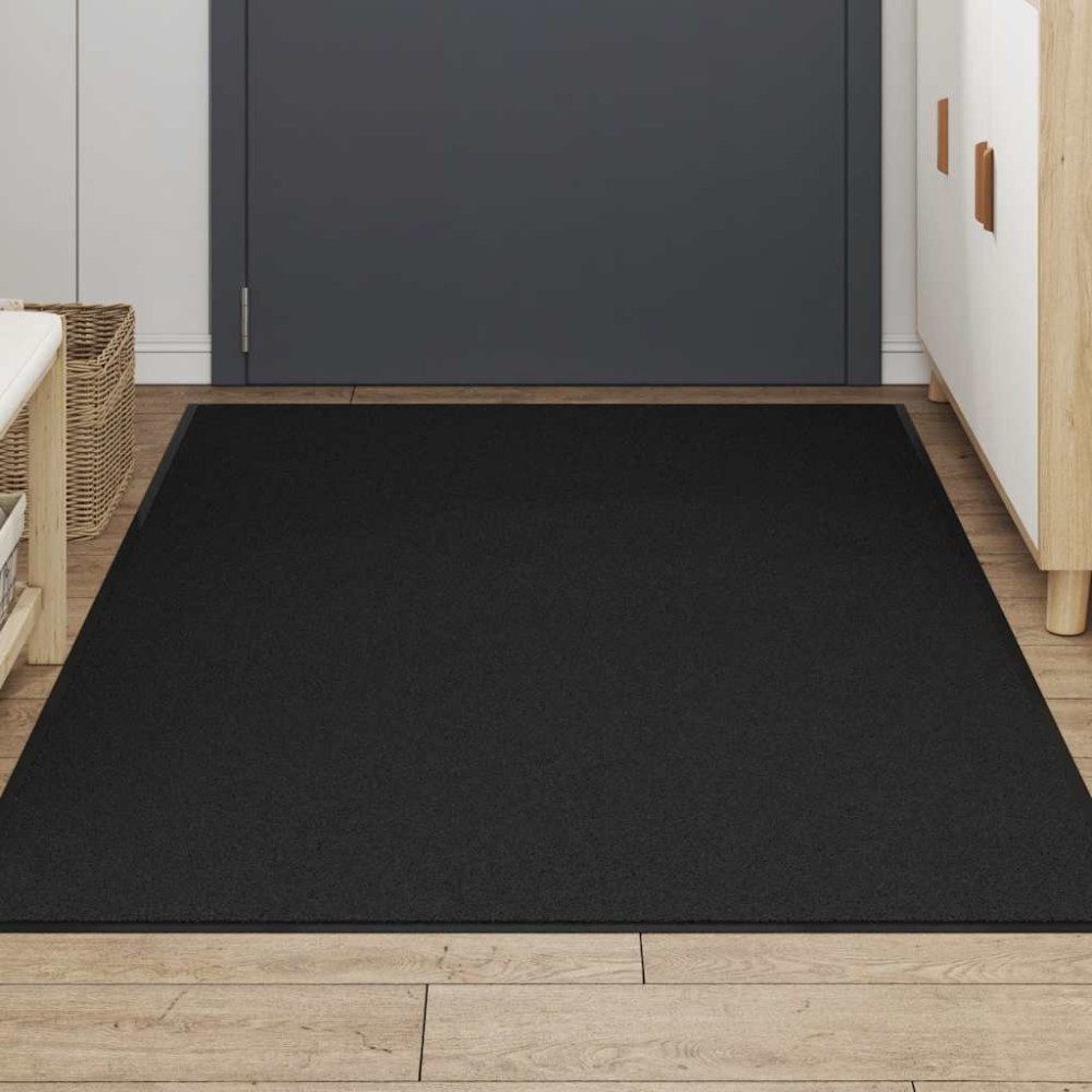 Produktbild för Dörrmatta svart 115x200 cm