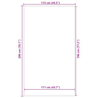 Produktbild för Dörrmatta svart 115x200 cm