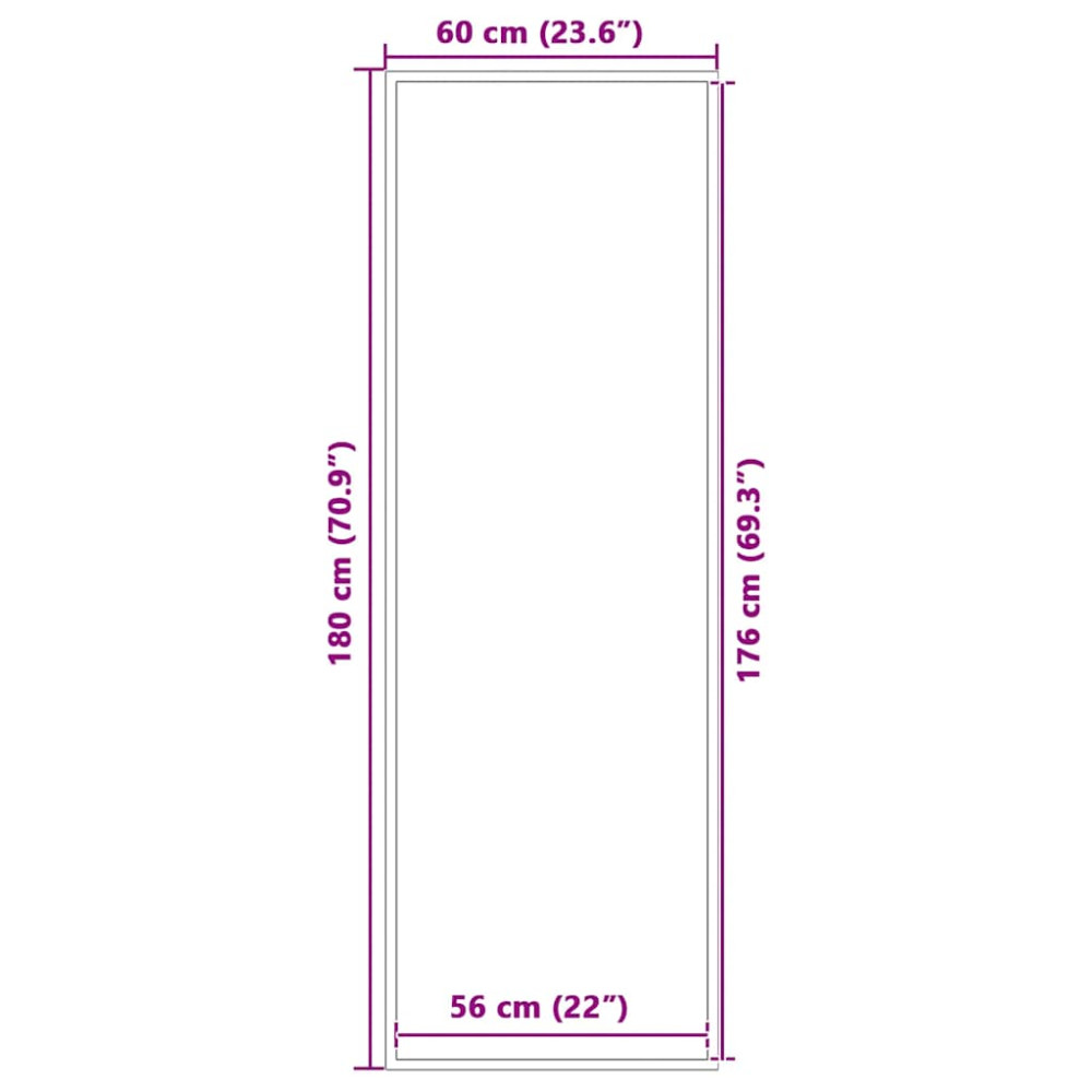 Produktbild för Dörrmatta grå 60x180 cm