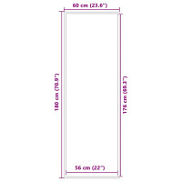 Produktbild för Dörrmatta grå 60x180 cm
