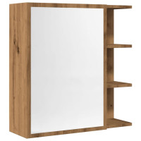 Produktbild för Spegelskåp för badrum artisan ek 62,5x20,5x64cm konstruerat trä