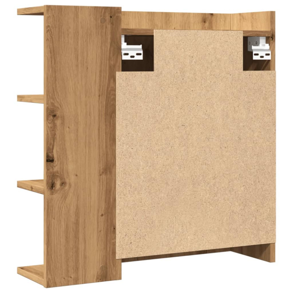 Produktbild för Spegelskåp för badrum artisan ek 62,5x20,5x64cm konstruerat trä