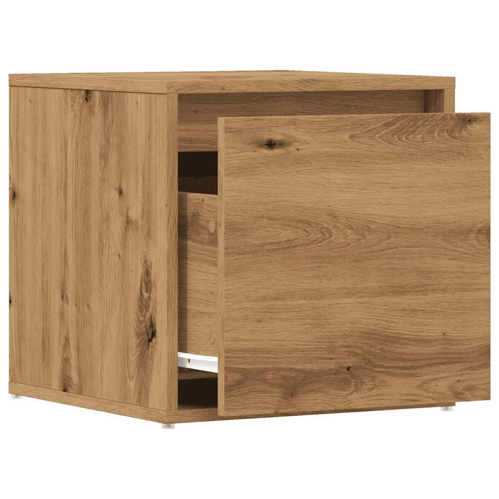 Produktbild för Lådlåda hantverksmässig ek 40,5x40x40 cm konstruerat trä