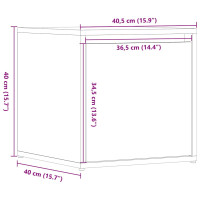 Produktbild för Lådlåda hantverksmässig ek 40,5x40x40 cm konstruerat trä