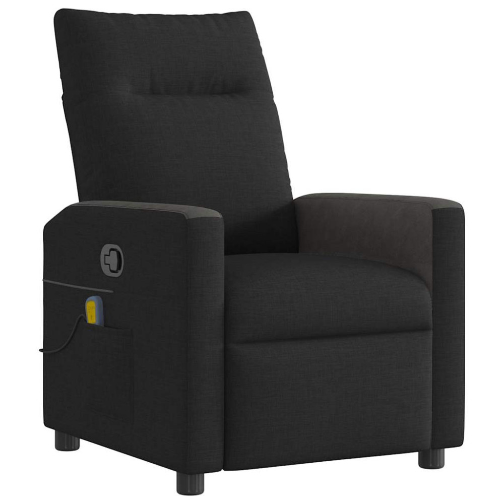 Produktbild för Massagefåtölj svart tyg