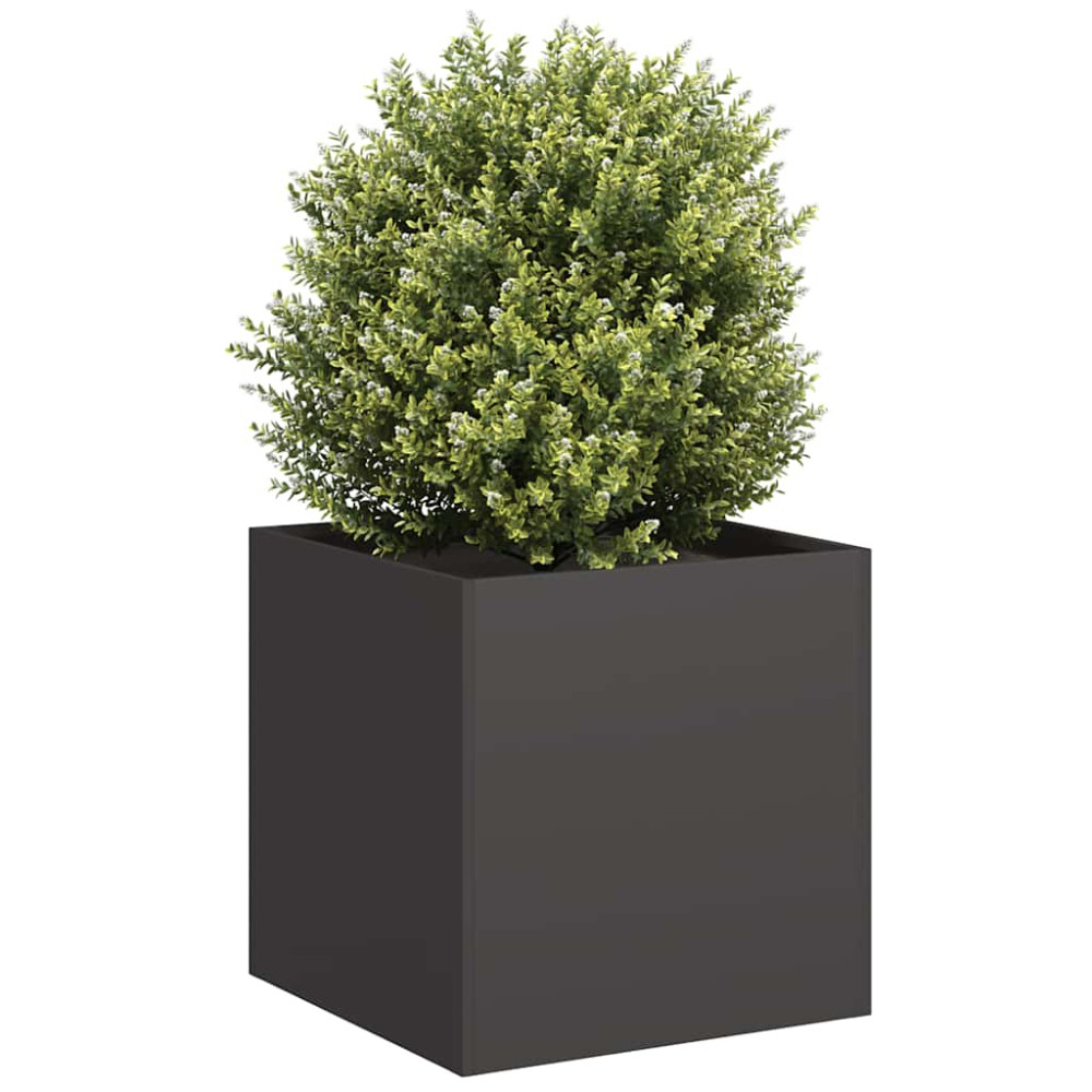 Produktbild för Odlingslåda svart 40x40x40 cm kallvalsat stål