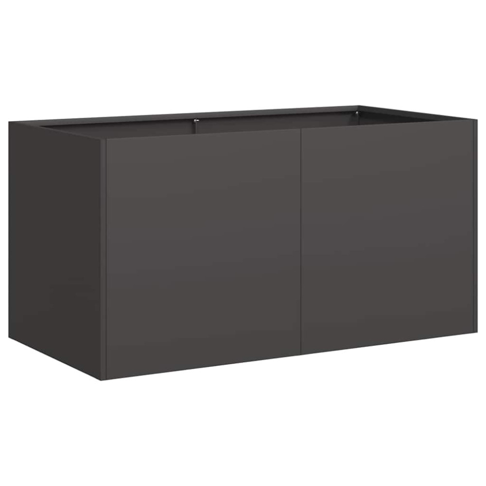 Produktbild för Odlingslåda svart 80x40x40 cm kallvalsat stål