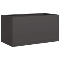 Produktbild för Odlingslåda svart 80x40x40 cm kallvalsat stål