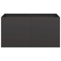 Produktbild för Odlingslåda svart 80x40x40 cm kallvalsat stål