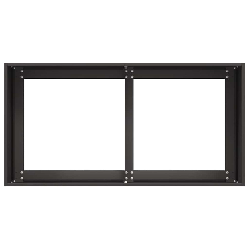 Produktbild för Odlingslåda svart 80x40x40 cm kallvalsat stål
