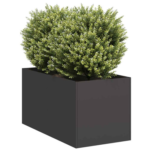 vidaXL Planteringskärl svart 40x80x40 cm kallvalsat stål