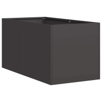 Produktbild för Planteringskärl svart 40x80x40 cm kallvalsat stål