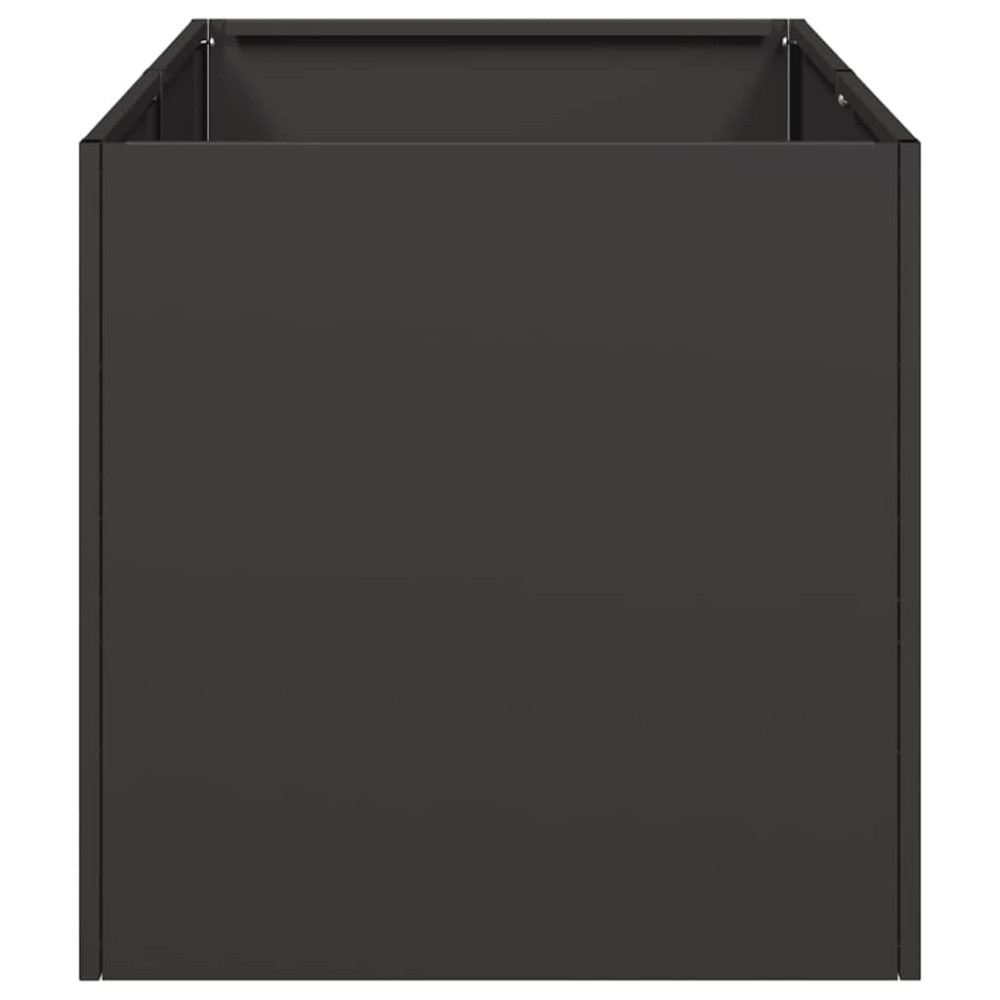 Produktbild för Planteringskärl svart 40x80x40 cm kallvalsat stål