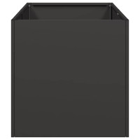 Produktbild för Planteringskärl svart 40x80x40 cm kallvalsat stål
