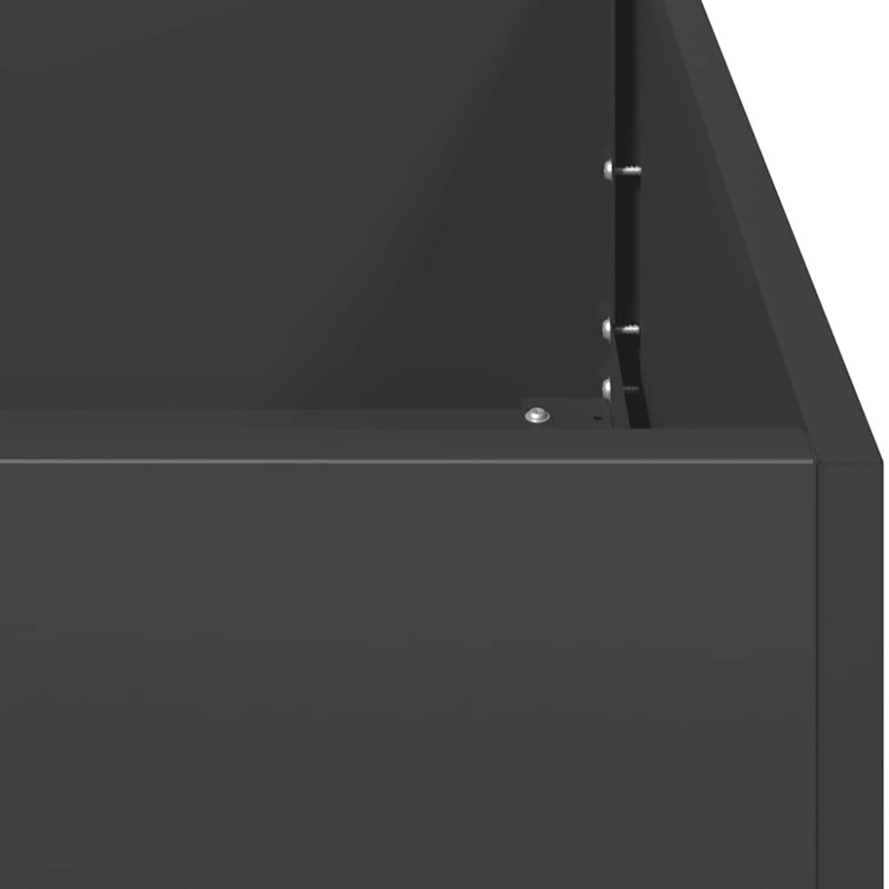 Produktbild för Planteringskärl svart 40x80x40 cm kallvalsat stål