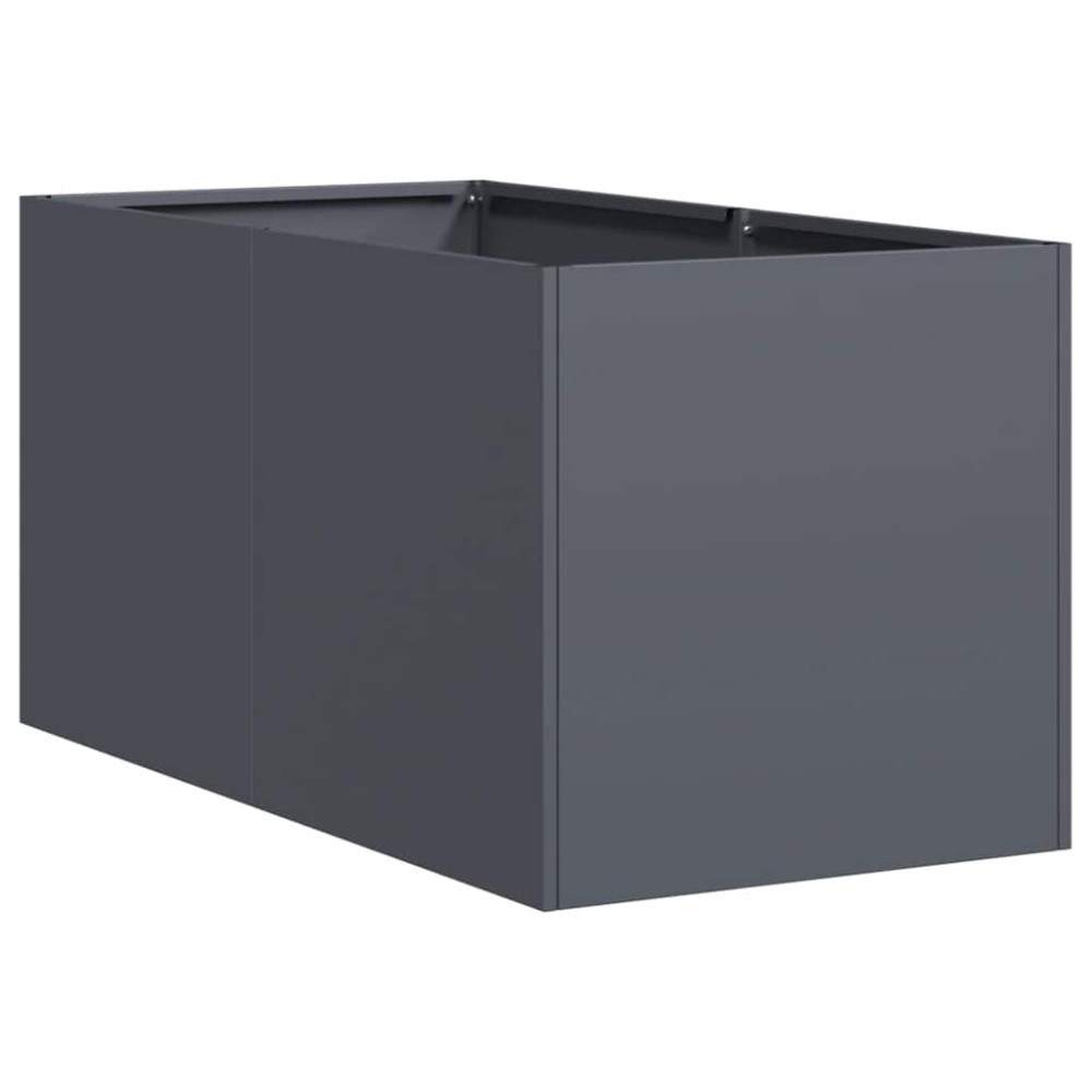 Produktbild för Planteringskärl antracit 40x80x40 cm kallvalsat stål