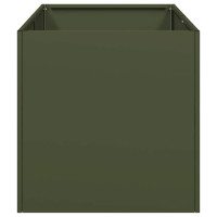 Produktbild för Planteringskärl olivgrön 40x80x40 cm kallvalsat stål
