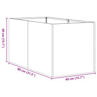 Produktbild för Planteringskärl olivgrön 40x80x40 cm kallvalsat stål