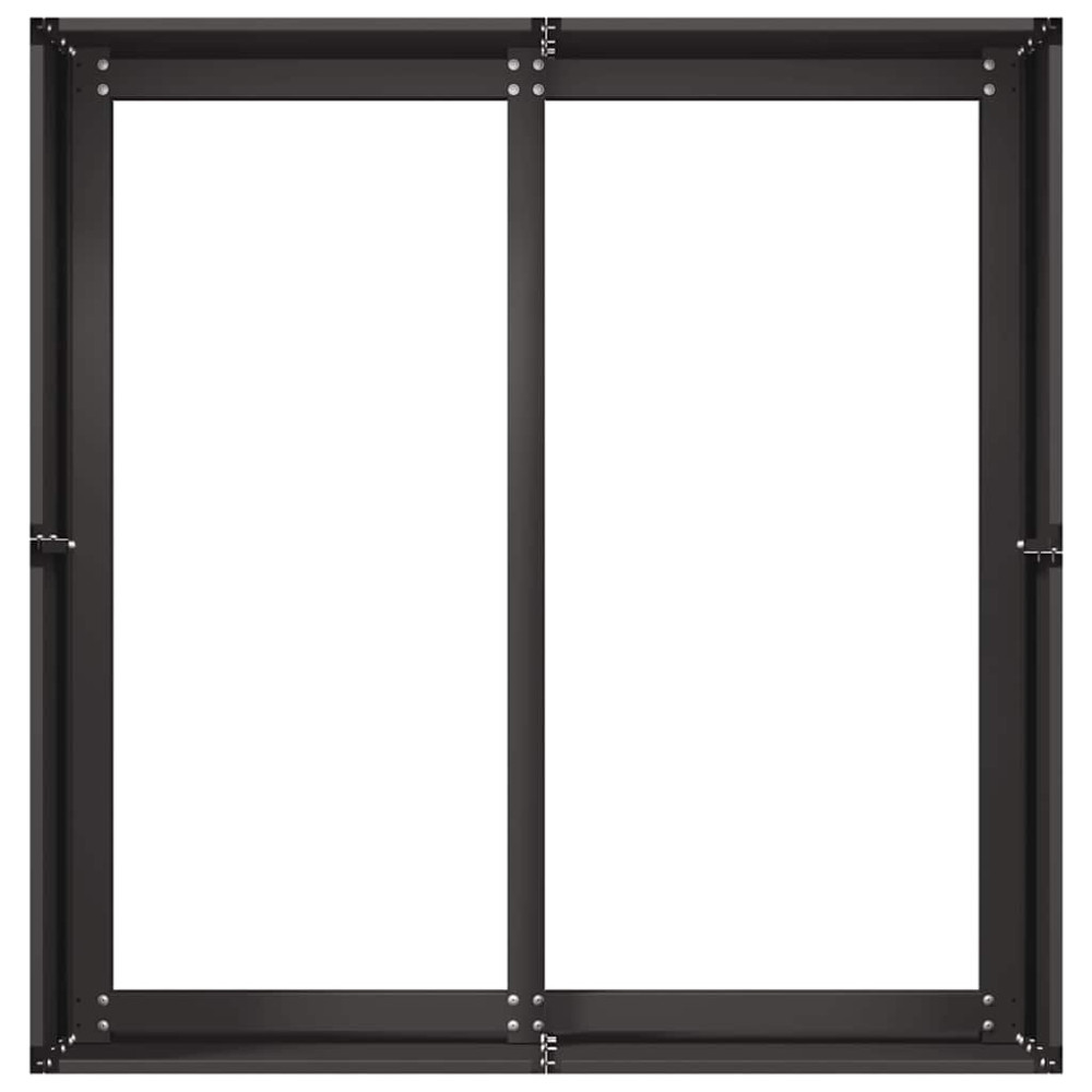 Produktbild för Planteringskärl svart 80x80x40 cm kallvalsat stål