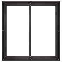 Produktbild för Planteringskärl svart 80x80x40 cm kallvalsat stål