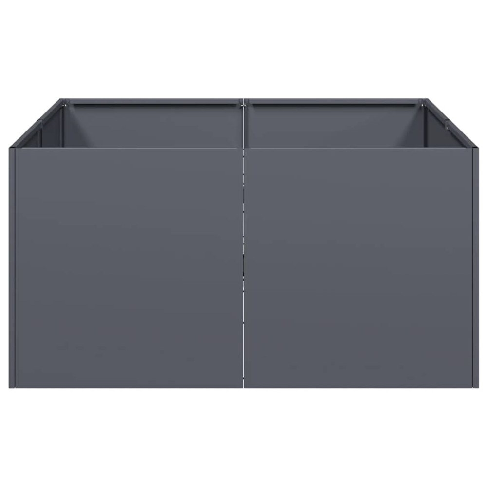 Produktbild för Planteringskärl antracit 80x80x40 cm kallvalsat stål