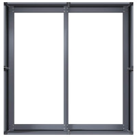 Produktbild för Planteringskärl antracit 80x80x40 cm kallvalsat stål