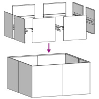 Produktbild för Planteringskärl olivgrön 80x80x40 cm kallvalsat stål